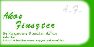 akos finszter business card